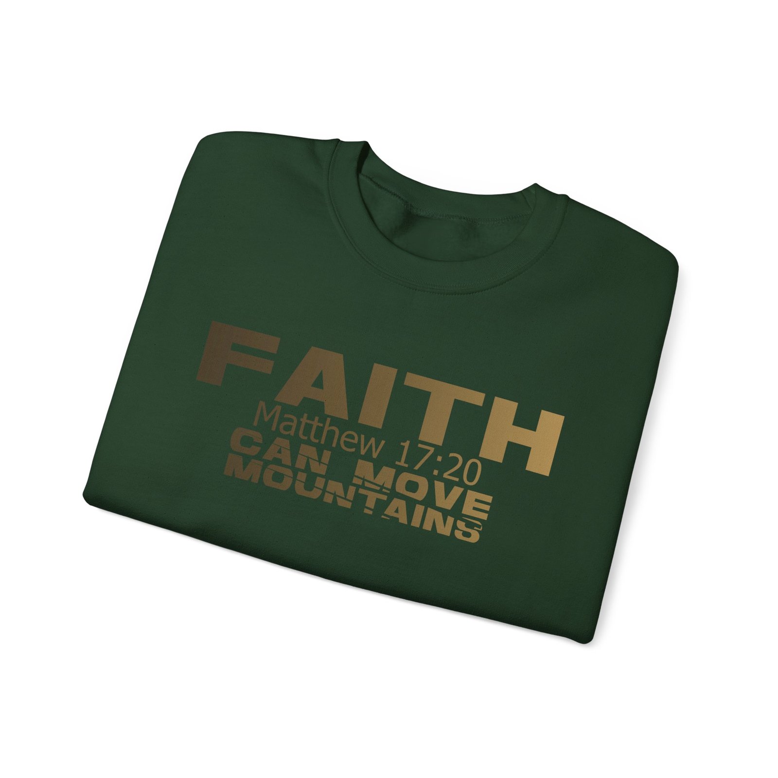 Faith can move mountains, God's Words, Religion, God's quotes, Unisex Heavy Blend™ Crewneck Sweatshirt - Gildan 18000 - Image 3