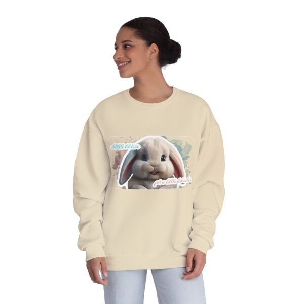 Easter Bunny, A little bit love for a little bit color, Unisex NuBlend® Crewneck Sweatshirt - JERZEES 562MR, cute bunny sweatshirt - Image 8