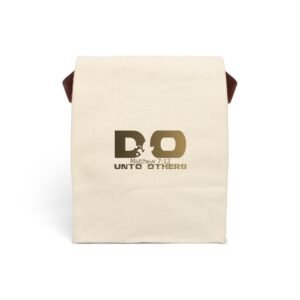 Divine inspiration: Do unto others, Canvas Lunch Bag With Strap, for snacks and three-course meals, your food