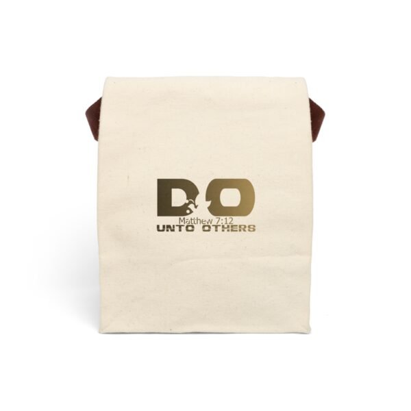 Divine inspiration: Do unto others, Canvas Lunch Bag With Strap, for snacks and three-course meals, your food
