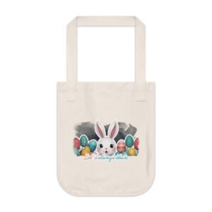 Easter Bunny, Let's always share, Tote Bag Gift, Organic Canvas Tote Bag, Bug Bunny Print