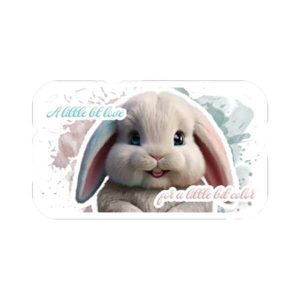 Easter Bunny, A little bit love, A little bit color, Kiss-Cut Stickers, transparent and white stickers, sticker bunny print, funny stickers - Image 4