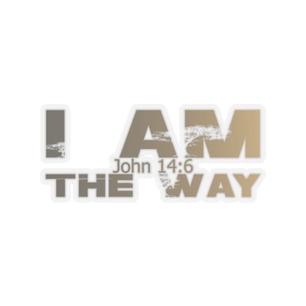 Divine inspiration: I am the way, Kiss-Cut Stickers, transparent and white stickers, religious phrases stickers - Image 7