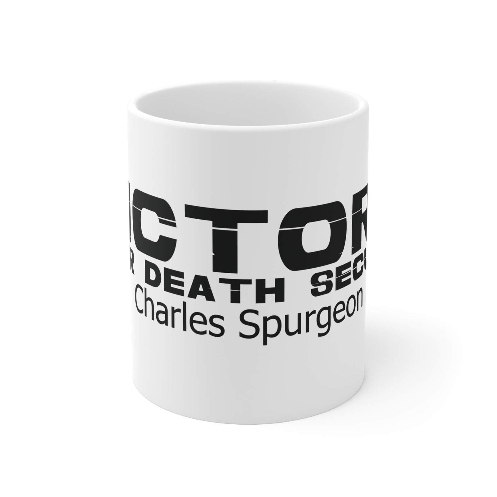 Divine inspiration: Victory over death secured, White Ceramic Mug, 11oz, a good coffee, teatime for relaxing