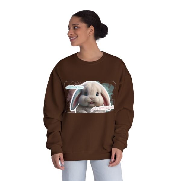 Easter Bunny, A little bit love for a little bit color, Unisex NuBlend® Crewneck Sweatshirt - JERZEES 562MR, cute bunny sweatshirt - Image 4