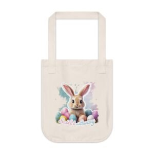 Easter Bunny, Tote Bag Gift, Organic Canvas Tote Bag, Bug Bunny Print