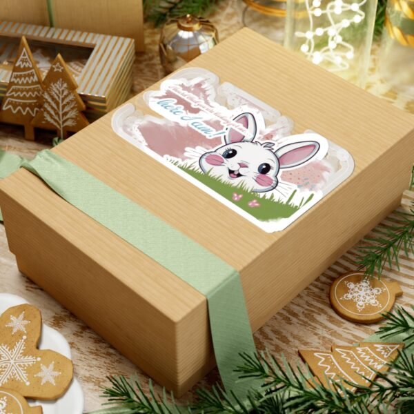 Easter Bunny, You are looking for me, Here I am, Kiss-Cut Stickers, transparent and white stickers, sticker bunny print, funny stickers - Image 24
