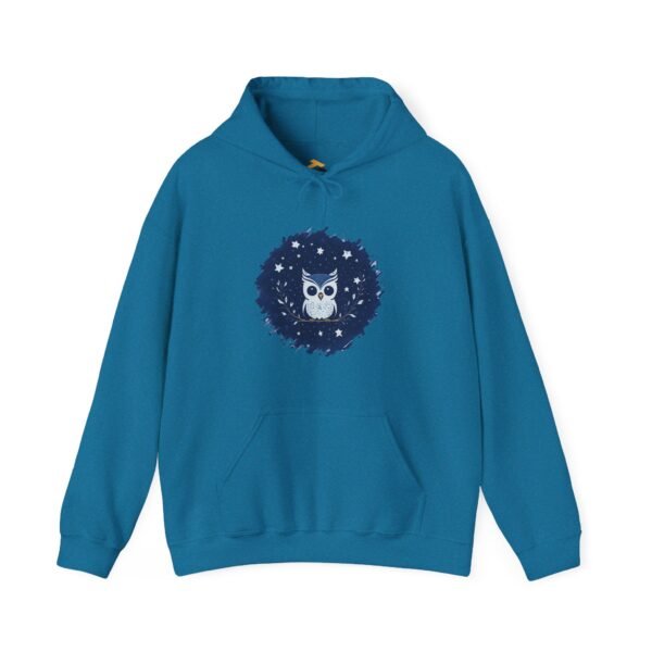 Cute Owl Urban Hoodie, Unisex Heavy Blend Sweatshirt, Cozy Hipster Jumper, Trendy Animal Hoody, Fashionable Pullover, Stylish Bird Outerwear - Image 33