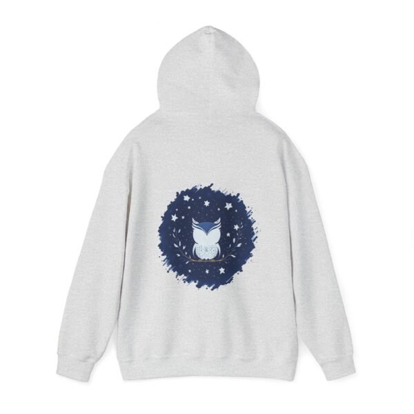 Cute Owl Urban Hoodie, Unisex Heavy Blend Sweatshirt, Cozy Hipster Jumper, Trendy Animal Hoody, Fashionable Pullover, Stylish Bird Outerwear - Image 7