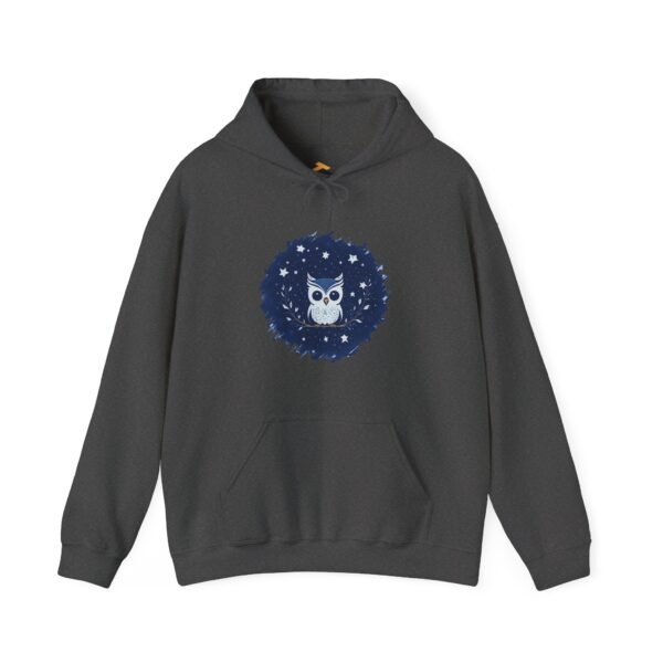 Cute Owl Urban Hoodie, Unisex Heavy Blend Sweatshirt, Cozy Hipster Jumper, Trendy Animal Hoody, Fashionable Pullover, Stylish Bird Outerwear - Image 21