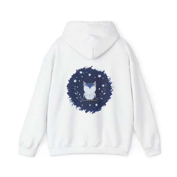 Cute Owl Urban Hoodie, Unisex Heavy Blend Sweatshirt, Cozy Hipster Jumper, Trendy Animal Hoody, Fashionable Pullover, Stylish Bird Outerwear - Image 2