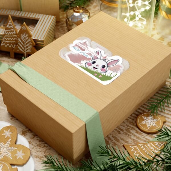 Easter Bunny, You are looking for me, Here I am, Kiss-Cut Stickers, transparent and white stickers, sticker bunny print, funny stickers - Image 18