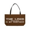 Divine inspiration: The Lord is my shepherd, Weekender Tote Bag, light purchases, light luggage, easter religious gift, brown bag - Image 2