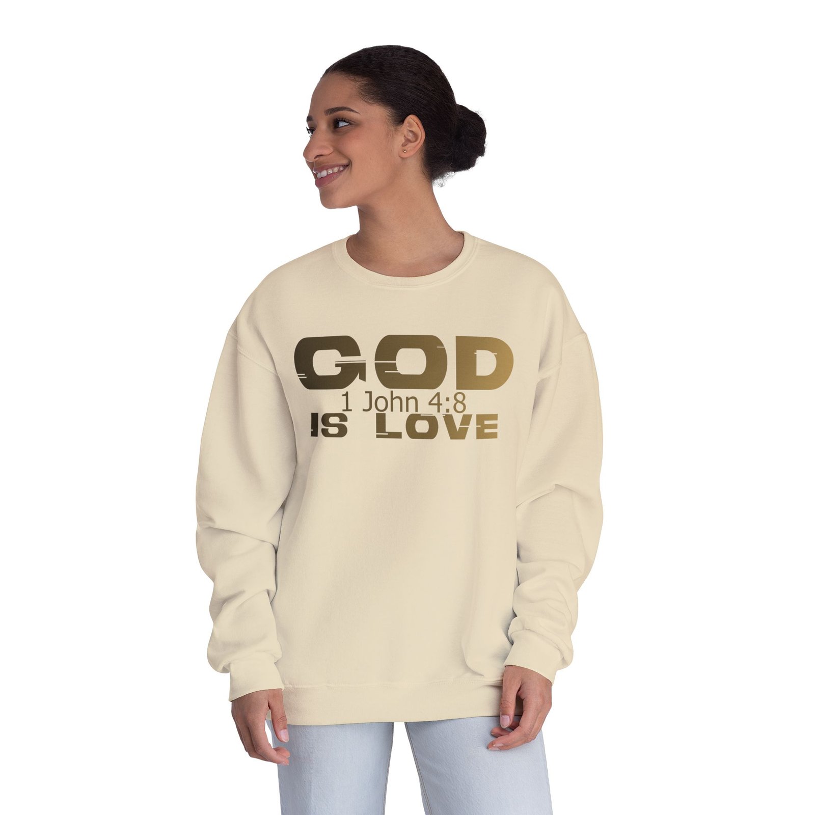 God is love, Unisex NuBlend® Crewneck Sweatshirt - JERZEES 562MR - Image 8