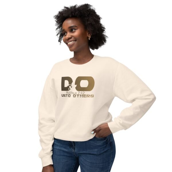 Do unto others, God's Words, Religion, God's quotes, Unisex Lightweight Crewneck Sweatshirt - Comfort Colors 1466 - Image 7