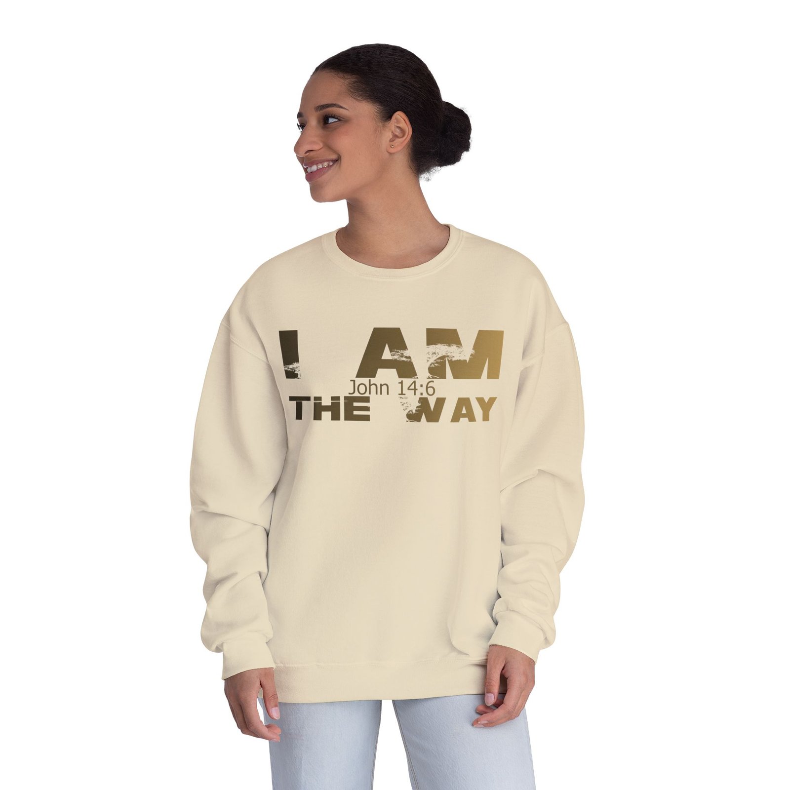 I am the way, Unisex NuBlend® Crewneck Sweatshirt - JERZEES 562MR - Image 8