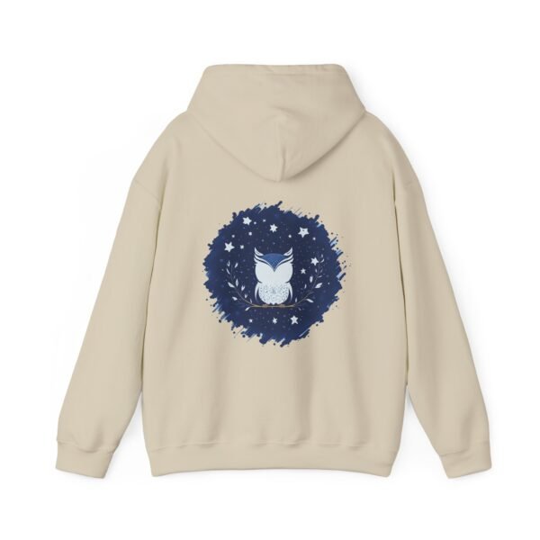 Cute Owl Urban Hoodie, Unisex Heavy Blend Sweatshirt, Cozy Hipster Jumper, Trendy Animal Hoody, Fashionable Pullover, Stylish Bird Outerwear - Image 14