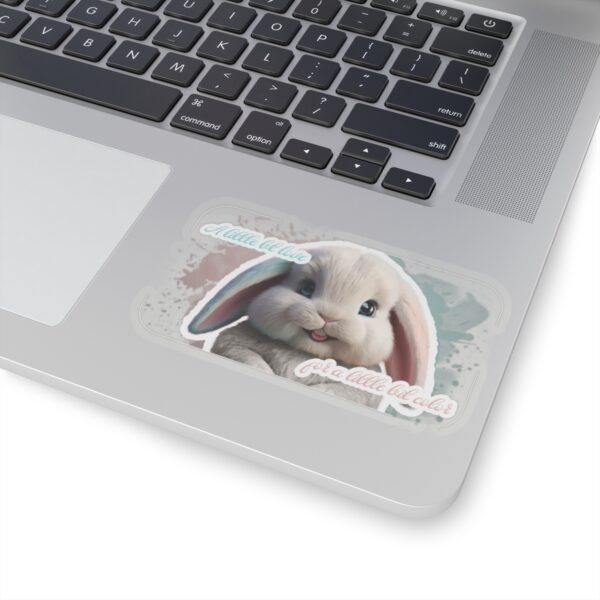 Easter Bunny, A little bit love, A little bit color, Kiss-Cut Stickers, transparent and white stickers, sticker bunny print, funny stickers - Image 14