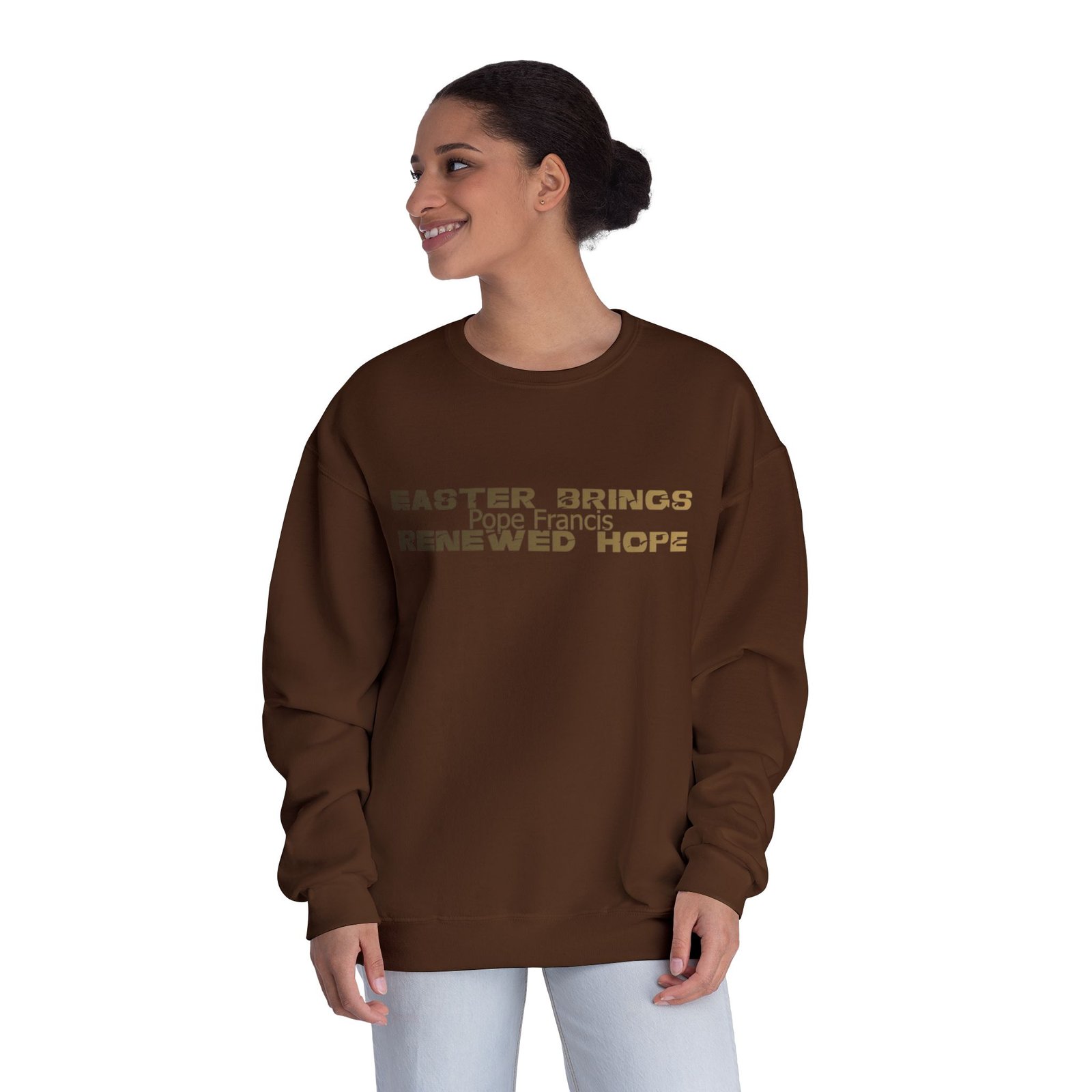 Easter brings renewed hope, Unisex NuBlend® Crewneck Sweatshirt - JERZEES 562MR - Image 4