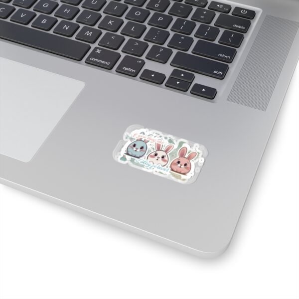 Easter Bunny, if you hug me, I stay forever, Kiss-Cut Stickers, transparent and white stickers, sticker bunny print, funny stickers - Image 5