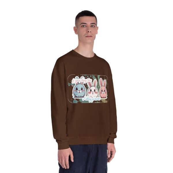 Easter Bunny, If you hug me I stay forever, Unisex NuBlend® Crewneck Sweatshirt - JERZEES 562MR, cute bunny sweatshirt - Image 7