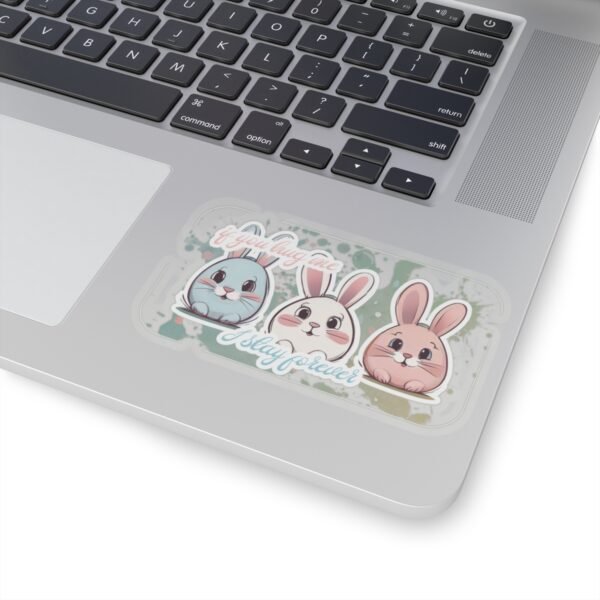 Easter Bunny, if you hug me, I stay forever, Kiss-Cut Stickers, transparent and white stickers, sticker bunny print, funny stickers - Image 14