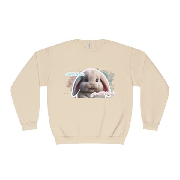 Easter Bunny, A little bit love for a little bit color, Unisex NuBlend® Crewneck Sweatshirt - JERZEES 562MR, cute bunny sweatshirt - Image 5