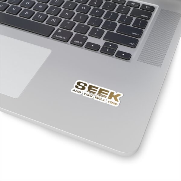 Divine inspiration: Seek and you will find, Kiss-Cut Stickers, transparent and white stickers, religious phrases stickers - Image 5