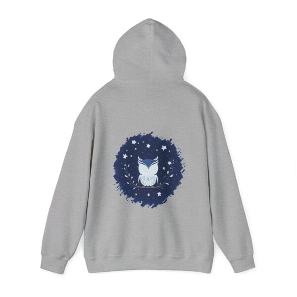 Cute Owl Urban Hoodie, Unisex Heavy Blend Sweatshirt, Cozy Hipster Jumper, Trendy Animal Hoody, Fashionable Pullover, Stylish Bird Outerwear - Image 19
