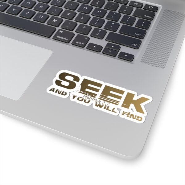 Divine inspiration: Seek and you will find, Kiss-Cut Stickers, transparent and white stickers, religious phrases stickers - Image 17