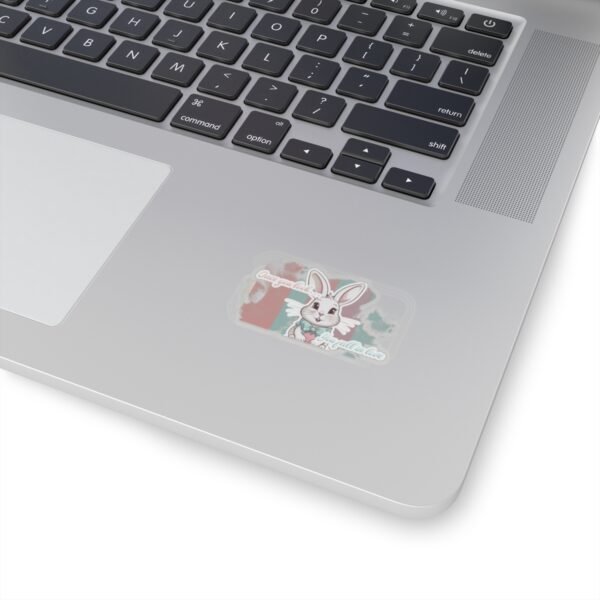 Easter Bunny, Once you look, You fall in love, Kiss-Cut Stickers, transparent and white stickers, sticker bunny print, funny stickers - Image 2