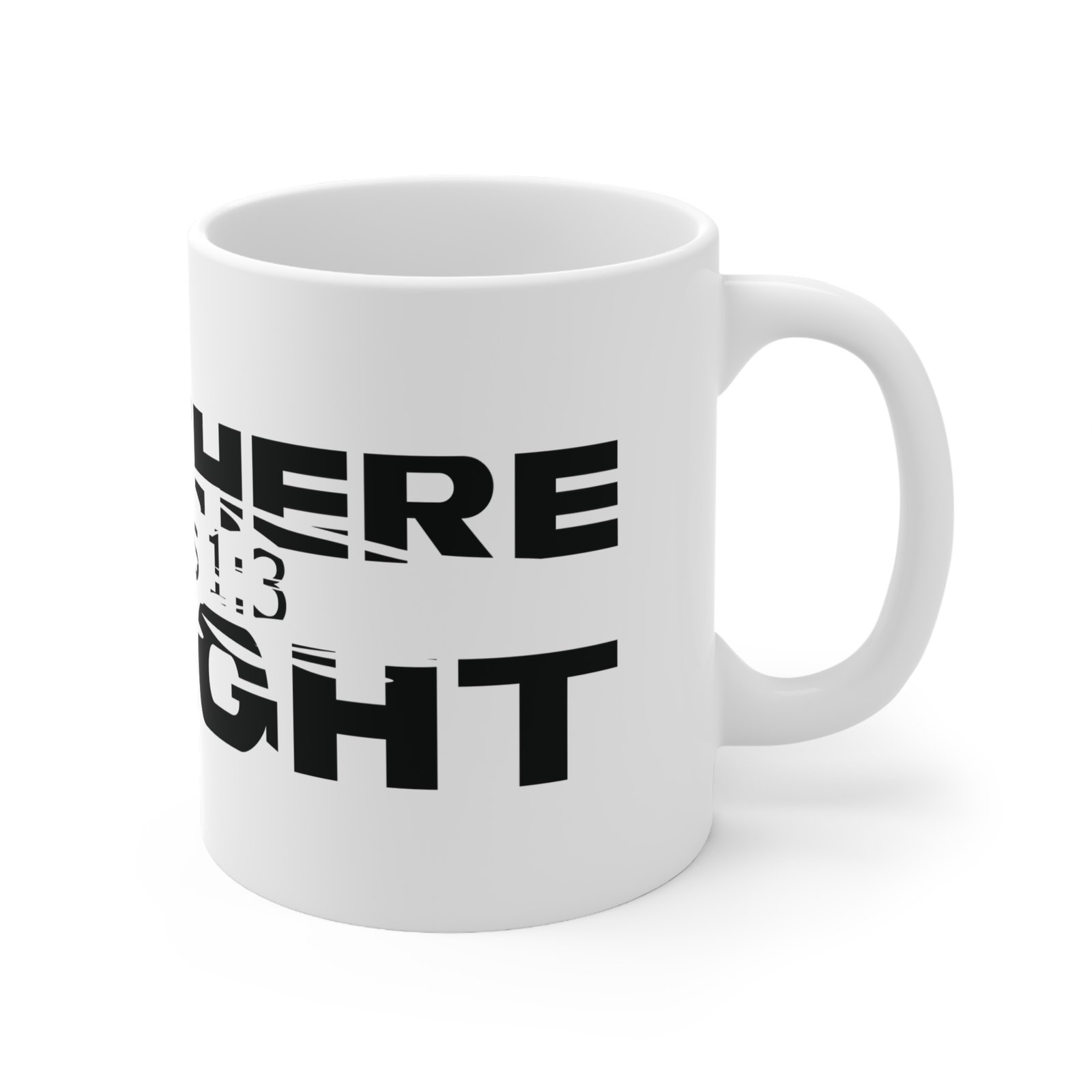 Divine inspiration: Let there be light, White Ceramic Mug, 11oz, a good coffee, teatime for relaxing - Image 3