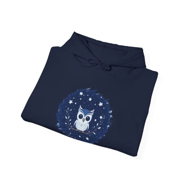 Cute Owl Urban Hoodie, Unisex Heavy Blend Sweatshirt, Cozy Hipster Jumper, Trendy Animal Hoody, Fashionable Pullover, Stylish Bird Outerwear - Image 44
