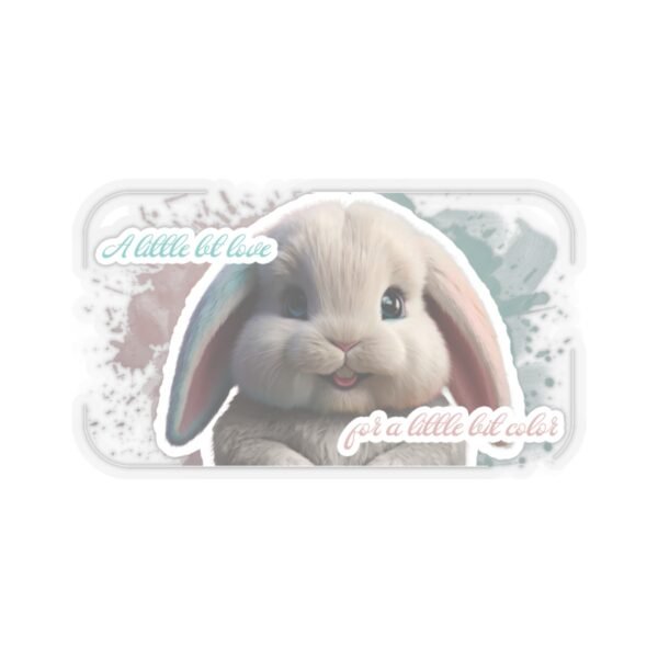Easter Bunny, A little bit love, A little bit color, Kiss-Cut Stickers, transparent and white stickers, sticker bunny print, funny stickers - Image 19