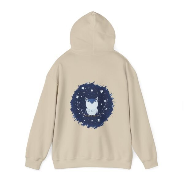 Cute Owl Urban Hoodie, Unisex Heavy Blend Sweatshirt, Cozy Hipster Jumper, Trendy Animal Hoody, Fashionable Pullover, Stylish Bird Outerwear - Image 15