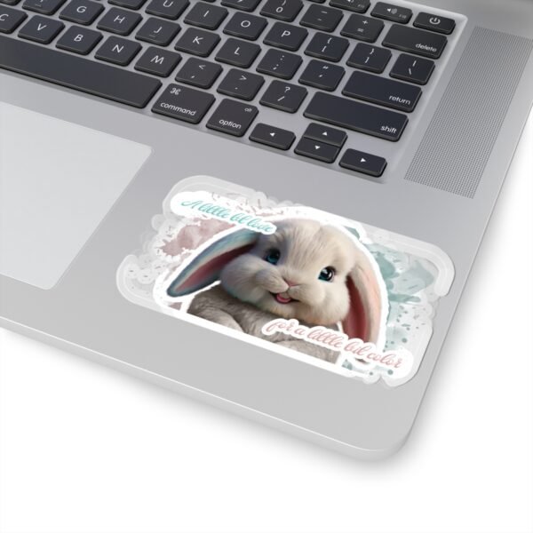 Easter Bunny, A little bit love, A little bit color, Kiss-Cut Stickers, transparent and white stickers, sticker bunny print, funny stickers - Image 17