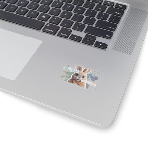 Easter Bunny, All's good, Let's celebrate, Kiss-Cut Stickers, transparent and white stickers, sticker bunny print, funny stickers - Image 2