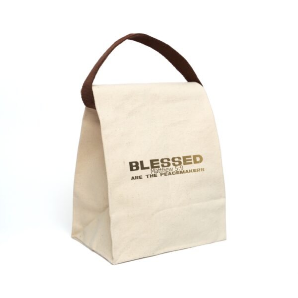 Divine inspiration: Blessed are the peacemakers, Canvas Lunch Bag With Strap, for snacks and three-course meals, your food - Image 2