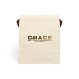Divine inspiration: Grace restores brokenness, Canvas Lunch Bag With Strap, for snacks and three-course meals, your food