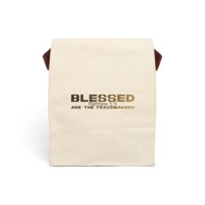 Divine inspiration: Blessed are the peacemakers, Canvas Lunch Bag With Strap, for snacks and three-course meals, your food