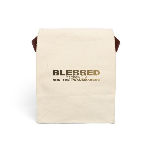 Divine inspiration: Blessed are the peacemakers, Canvas Lunch Bag With Strap, for snacks and three-course meals, your food