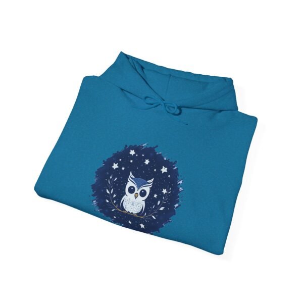 Cute Owl Urban Hoodie, Unisex Heavy Blend Sweatshirt, Cozy Hipster Jumper, Trendy Animal Hoody, Fashionable Pullover, Stylish Bird Outerwear - Image 36