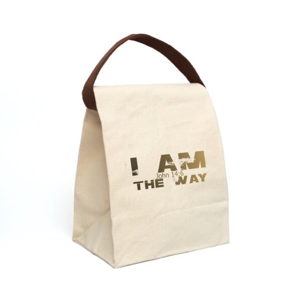 Divine inspiration: I am the way, Canvas Lunch Bag With Strap, for snacks and three-course meals, your food - Image 2