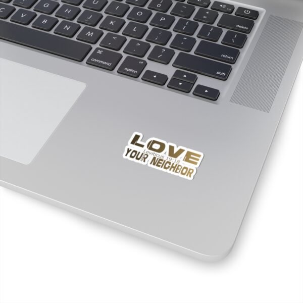 Divine inspiration: Love your neighbor, Kiss-Cut Stickers, transparent and white stickers, religious phrases stickers - Image 5