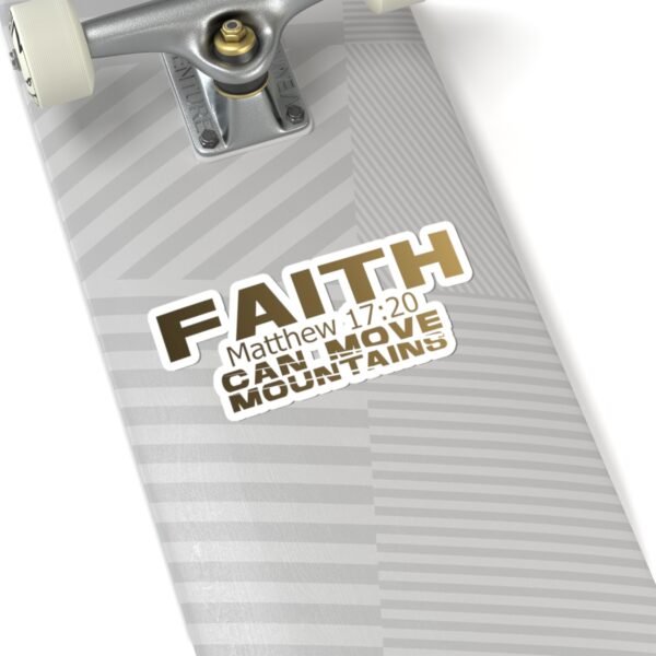 Divine inspiration: Faith can move mountains, Kiss-Cut Stickers, transparent and white stickers, religious phrases stickers - Image 23