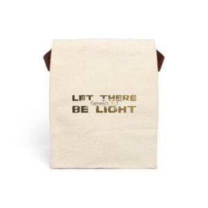 Divine inspiration: Let there be light, Canvas Lunch Bag With Strap, for snacks and three-course meals, your food