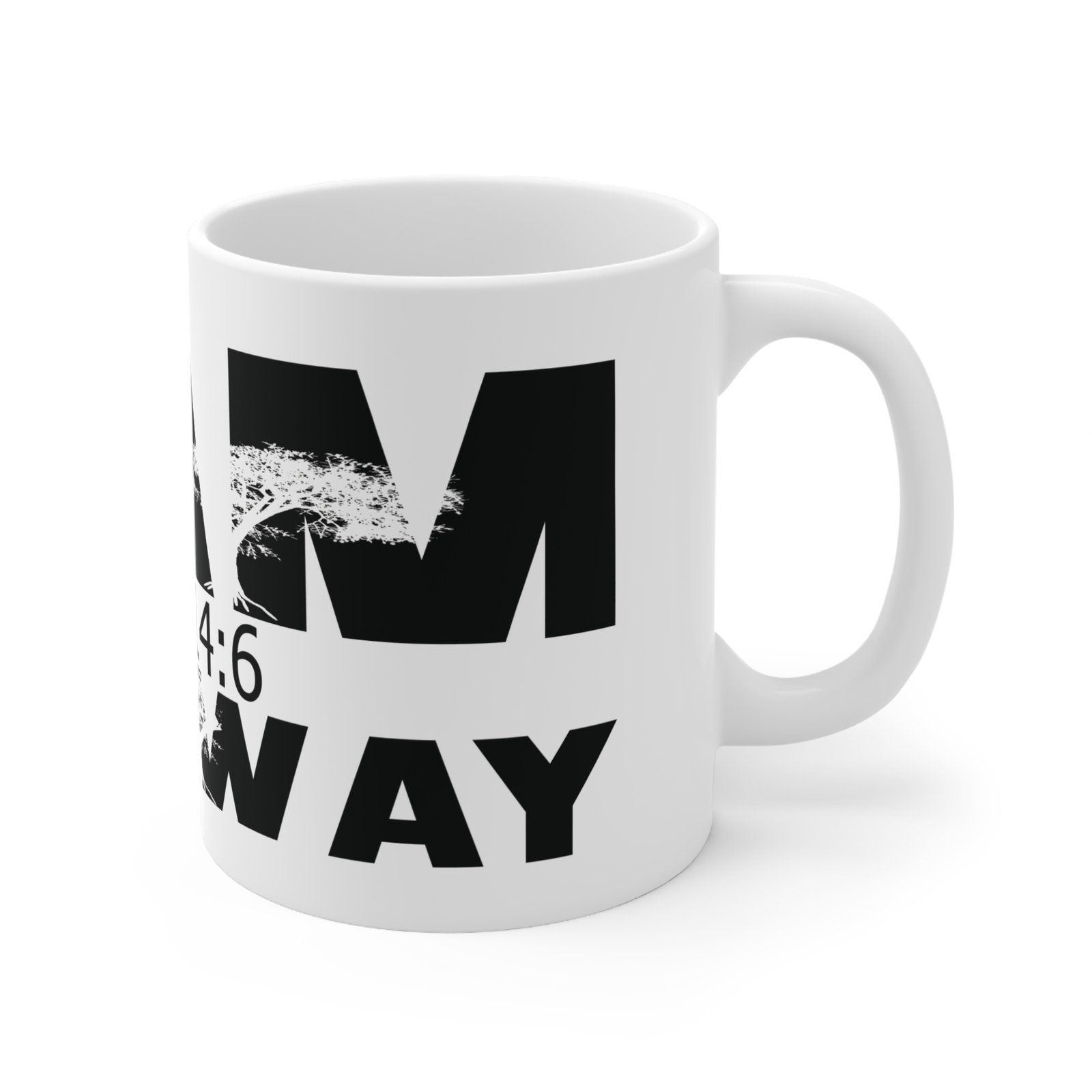 Divine inspiration: I am the way, White Ceramic Mug, 11oz, a good coffee, teatime for relaxing - Image 3