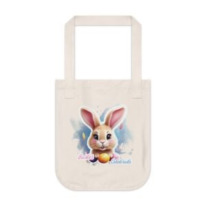 Easter Bunny, Easter Celebrate, Tote Bag Gift, Organic Canvas Tote Bag, Bug Bunny Print