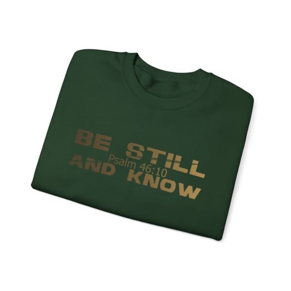 Be still and know, God's Words, Religion, God's quotes, Unisex Heavy Blend™ Crewneck Sweatshirt - Gildan 18000 - Image 3