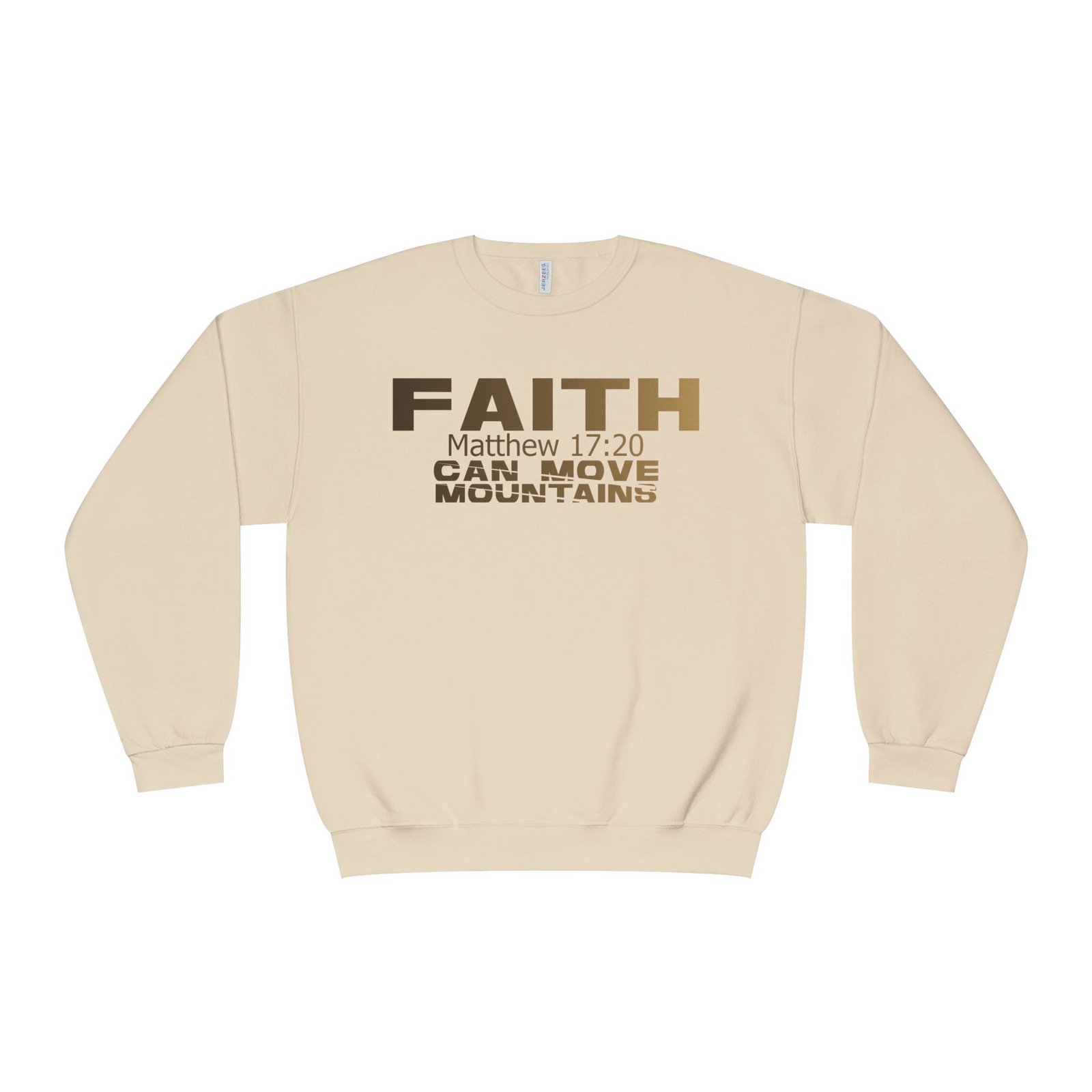 Faith can move mountains, Unisex NuBlend® Crewneck Sweatshirt - JERZEES 562MR - Image 5
